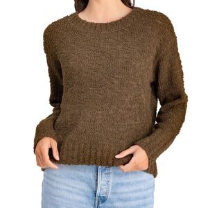 Social Standard by Sanctuary Women's Sweater XL Brown Polyester Acrylic Textured